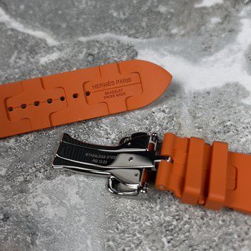 Apple Watch Hermes Orange Buckle Kilim Silicone 46mm