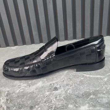 Graduation Loafers Penny Damier Infini Black Leather