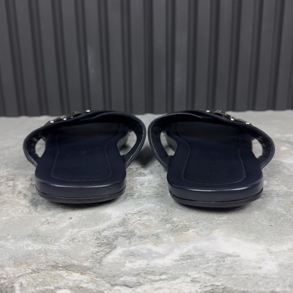 Straps Sandals Monogram Blue Leather