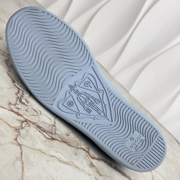 Ace Interlocking GG Monogram кросівки блакитні шкіряні 2646 фото