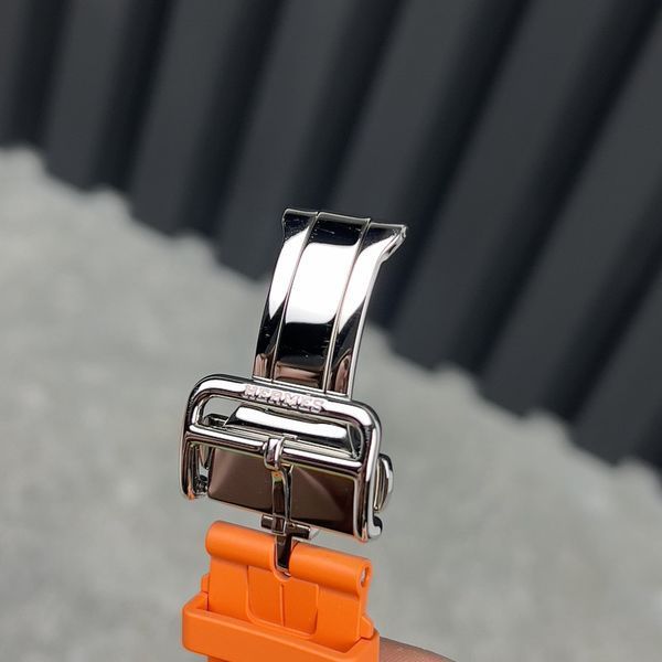 Apple Buckle Kilim ремінець для годинника помаранчевий силіконовий 46mm 016 фото