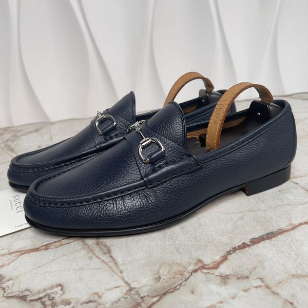 1955 Horsebit Loafers Blue Grain Leather