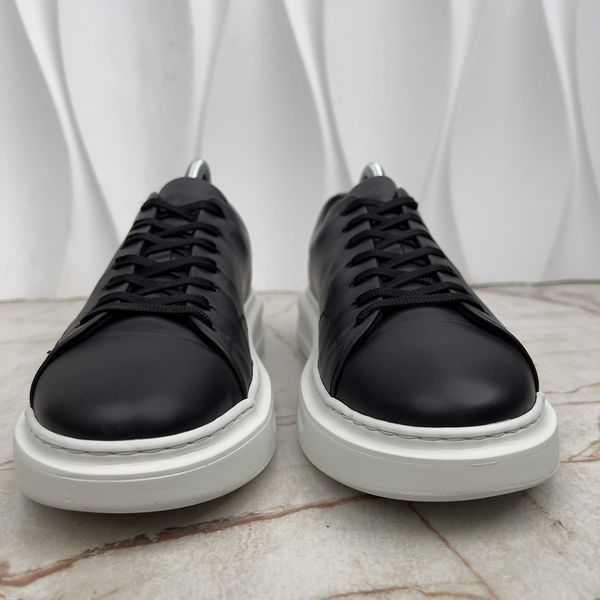 Beverly Hills Damier Monogram кросівки чорні шкіряні 3763 фото