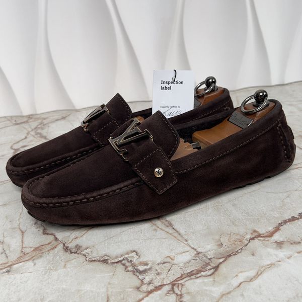 Monte Carlo Moccasins Brown Suede Fur