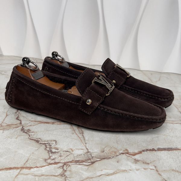 Monte Carlo Moccasins Brown Suede Fur
