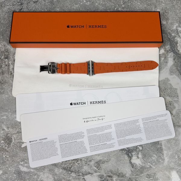 Apple Buckle Kilim ремінець для годинника помаранчевий силіконовий 46mm 016 фото