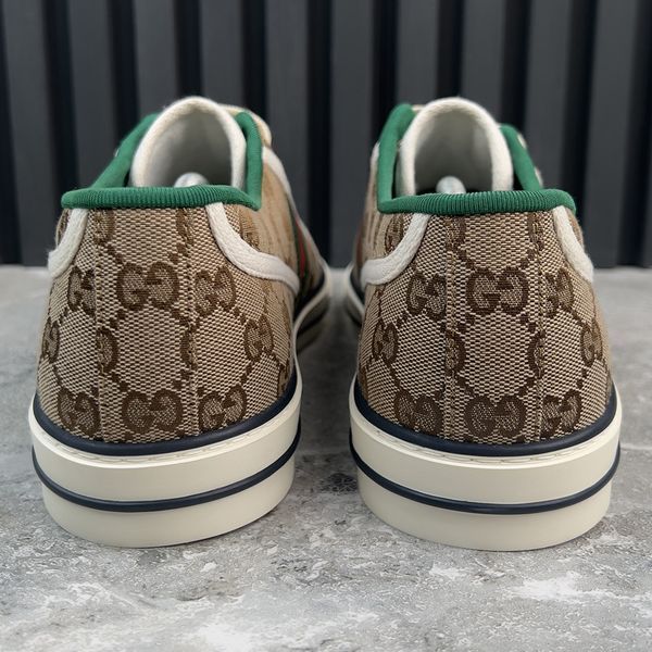 Tennis 1977 Web Sneakers Canvas GG Beige Ebony