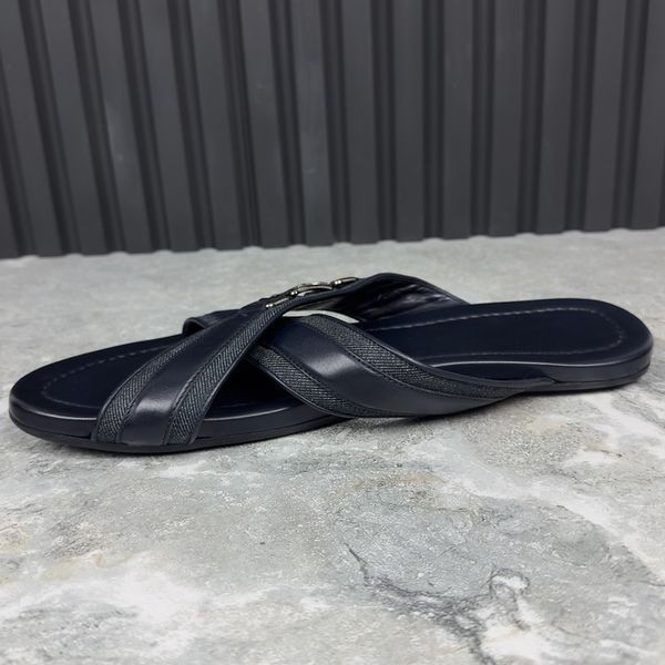 Straps Sandals Monogram Blue Leather