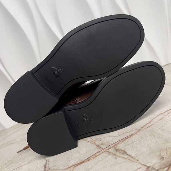 Marmont Double G Combat Boots Matelasse Brown Leather