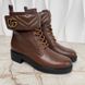 Marmont Double G Combat Boots Matelasse Brown Leather