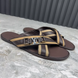 Sandals LV Buckle Flip-flop Brown Leather
