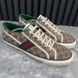 Tennis 1977 Web Sneakers Canvas GG Beige Ebony