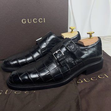Monks Straps Dress Crocodile Leather