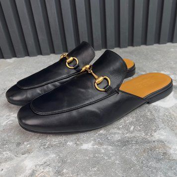 Princetown Horsebit Mule Black Leather