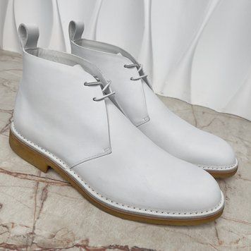 Desert Boots White Leather