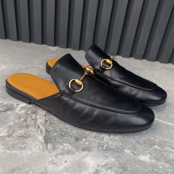Princetown Horsebit Mule Black Leather
