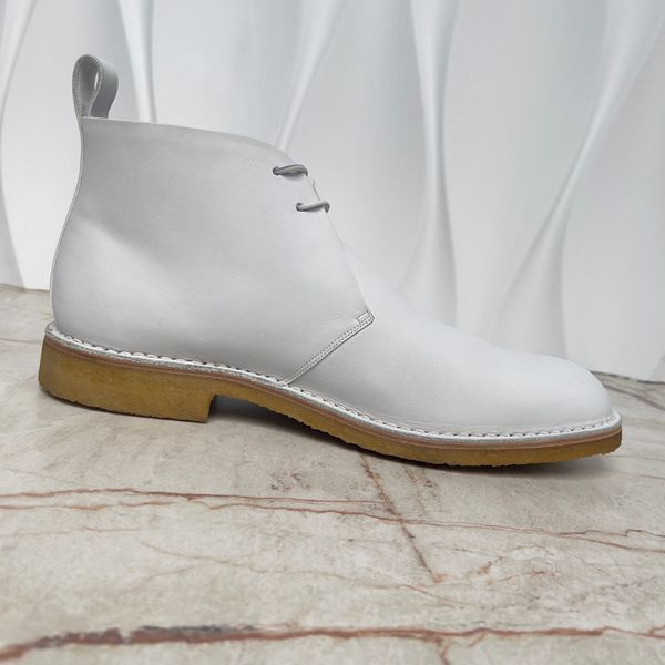 Desert Boots White Leather