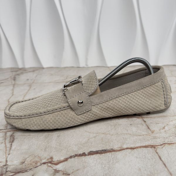 Monte Carlo Moccasins Damier Beige Suede