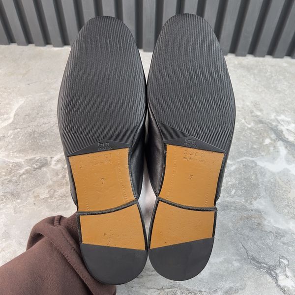 Princetown Horsebit Mule Black Leather