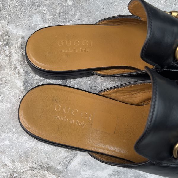Princetown Horsebit Mule Black Leather