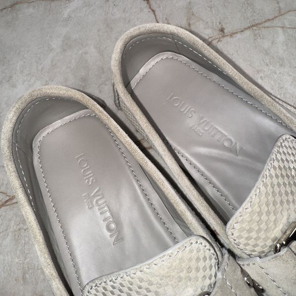Monte Carlo Moccasins Damier Beige Suede