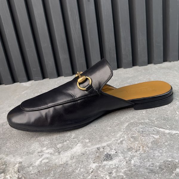 Princetown Horsebit Mule Black Leather