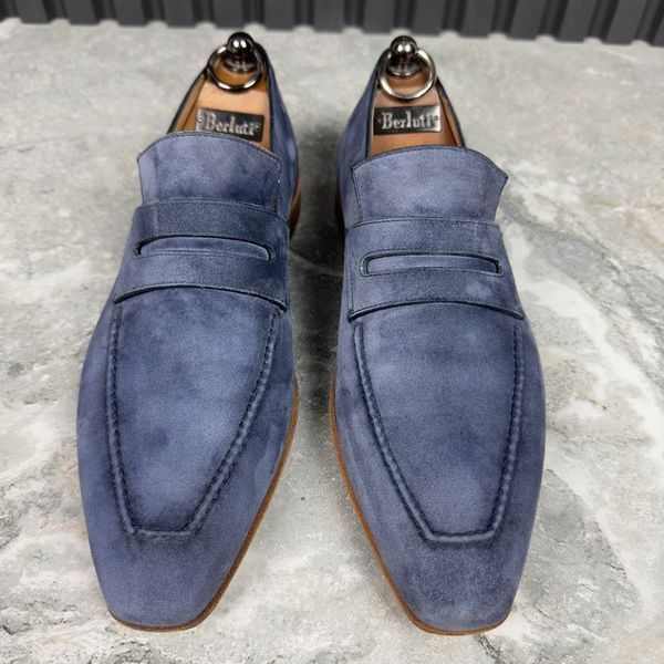 Andy Suede Blue Loafers