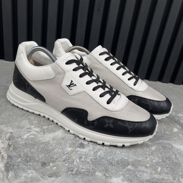 Ran Away Sneakers White Mesh Leather Monogram Eclipse Canvas