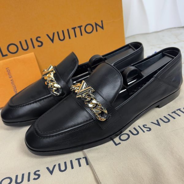 Upper Case Flat Loafers Black Leather