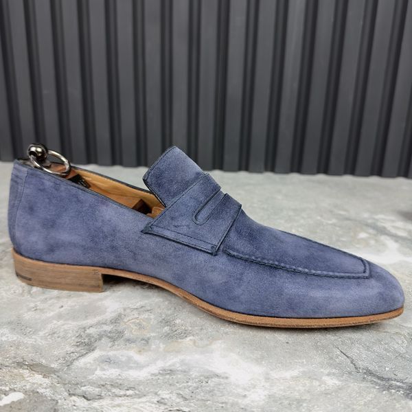 Andy Suede Blue Loafers