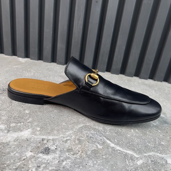 Princetown Horsebit Mule Black Leather