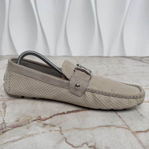 Monte Carlo Moccasins Damier Beige Suede