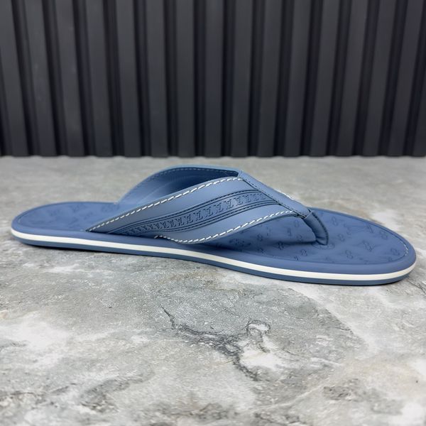 Louis Vuitton Waterfront Sandals Logo Flip-Flop Blue Rubber