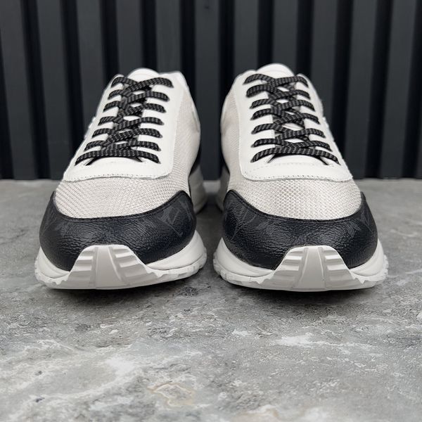 Ran Away Sneakers White Mesh Leather Monogram Eclipse Canvas