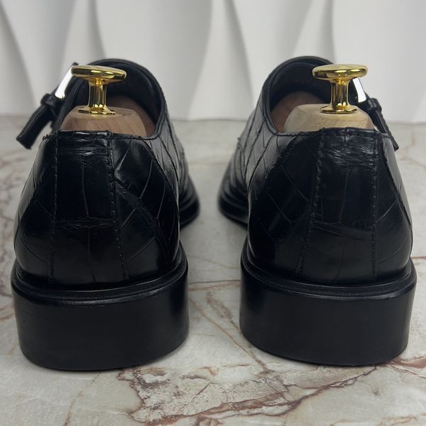 Monks Straps Dress Crocodile Leather