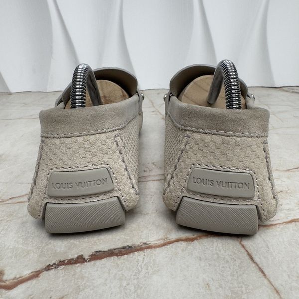 Monte Carlo Moccasins Damier Beige Suede