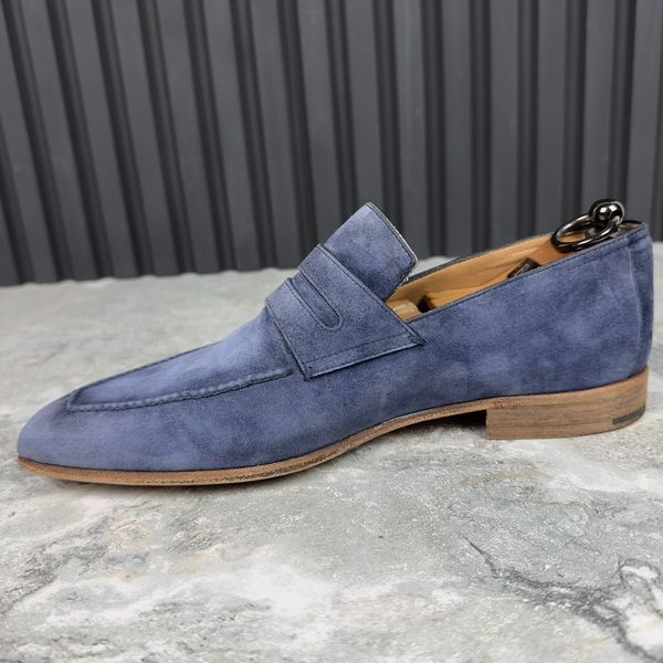 Andy Suede Blue Loafers