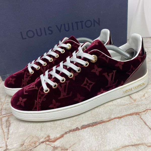 Frontrow LV Monogram кросівки червоні велюрові 2064 фото