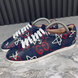 Appolo Graffiti Low Top Sneakers Blue Leather