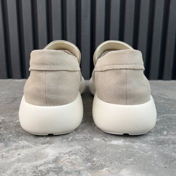LV Pacific Monogram Damier Loafers Beige Suede