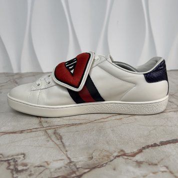 Ace Sneakers Patch Web White Leather