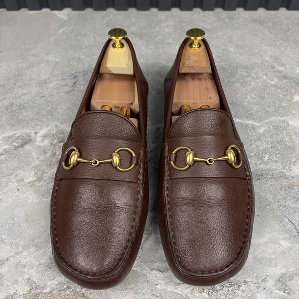 Hebron Horsebit Driving Moccasin Brown Grain Leather