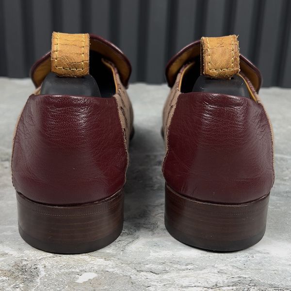 Collapsible Horsebit GG Monogram Loafers Red Canvas