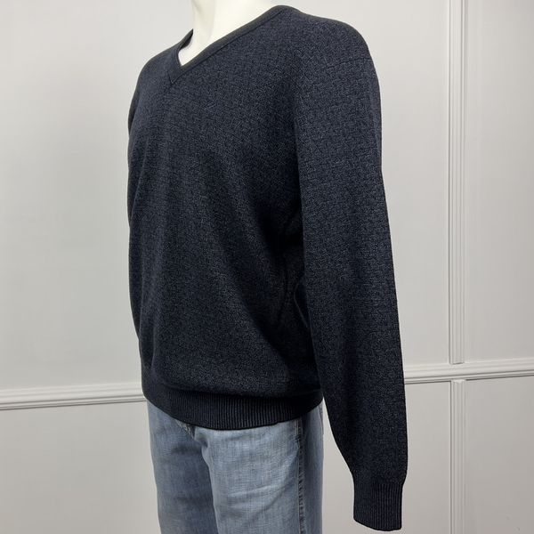 V-Neck Sweater Blue Wool Cashmere