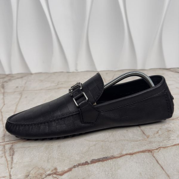 Hockenheim Damier Infini Moccasin Black Leather