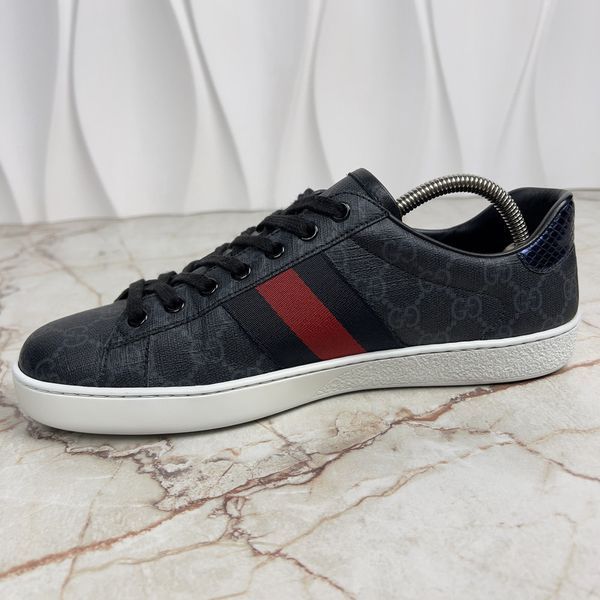 Ace Web Supreme Sneakers Gray Leather