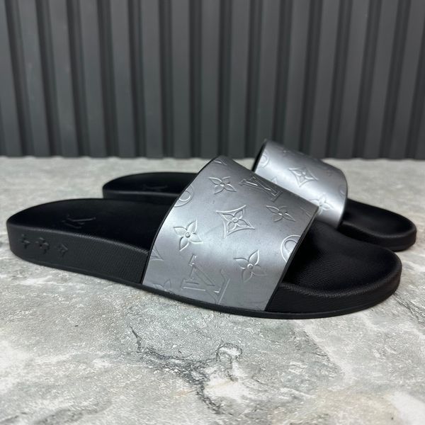 Waterfront LV Monogram рідкісні шльопанці срібні гумові 2707 фото