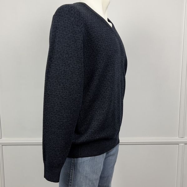 V-Neck Sweater Blue Wool Cashmere