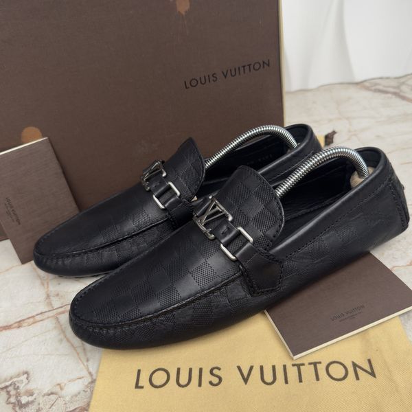 Hockenheim Damier Infini Moccasin Black Leather
