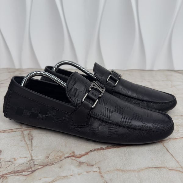 Hockenheim Damier Infini Moccasin Black Leather